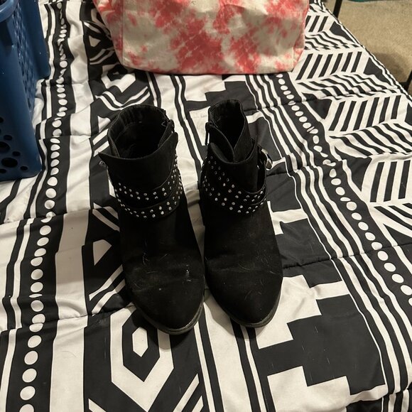 90s Cowgirl Black Boots - Size 9 Wide - Picture 2 of 2